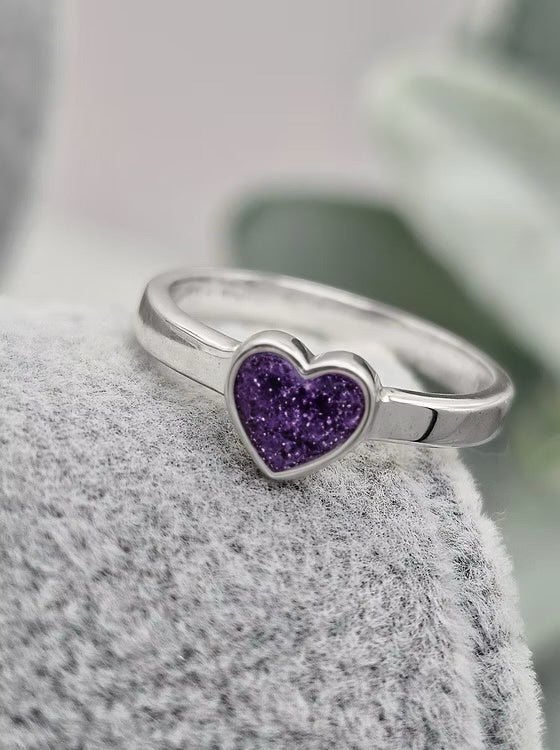 PLAIN HEART 925 SILVER RING
