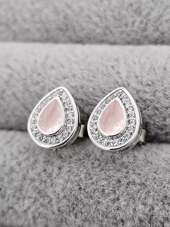 PEAR CZ 925 SILVER EARRINGS