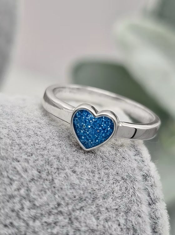PLAIN HEART 925 SILVER RING