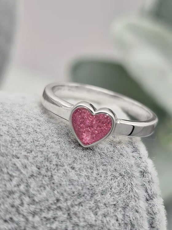 PLAIN HEART 925 SILVER RING