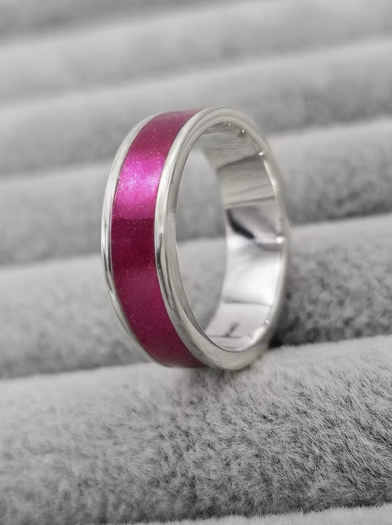 6MM 925 SILVER FULL CHANNEL BAND RING