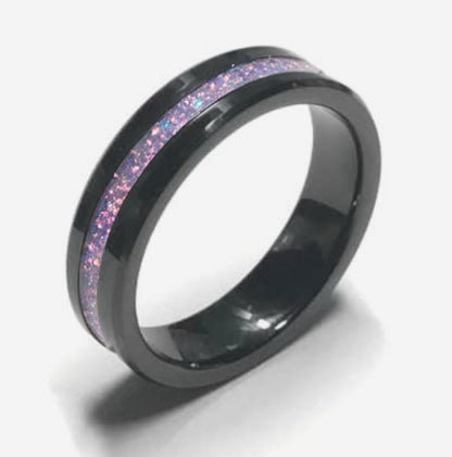 8MM BLACK CERAMIC RING