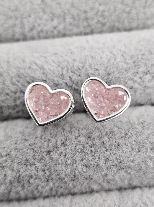 PLAIN HEART 925 SILVER EARRINGS