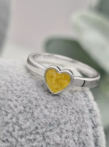 PLAIN HEART 925 SILVER RING