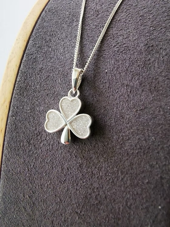 SHAMROCK NECKLACE 12MM 925 SILVER