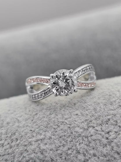 SOLITAIRE CZ INFINITY 925 SILVER RING