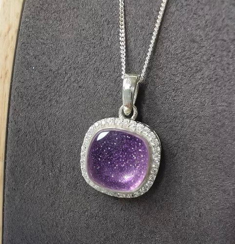 SQUARE CUSHION CZ NECKLACE