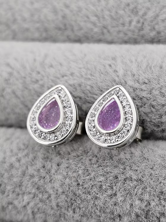 PEAR CZ 925 SILVER EARRINGS