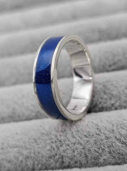 6MM 925 SILVER FULL CHANNEL BAND RING
