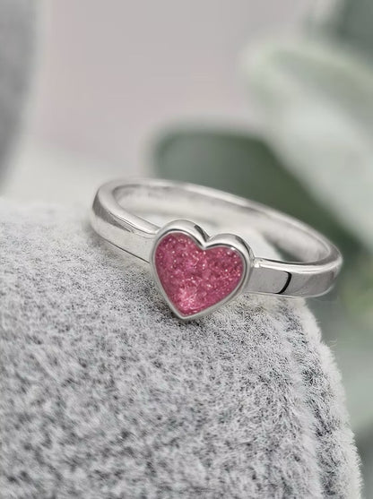 PLAIN HEART 925 SILVER RING